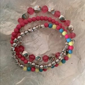 Stretchy multi colored bracelet for girls😊